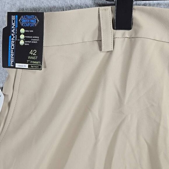 Roundtree yorke Chino Shorts Performance Stretch 42 7" inseam  New - Picture 2 of 10